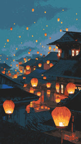 Painting by Numbers China Festival Lantern Festival