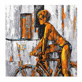 Painting by Numbers Modern Art Woman on Bicycle