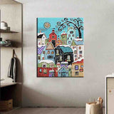 Painting by Numbers Modern Art Houses in Winter