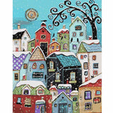 Painting by Numbers Modern Art Houses in Winter