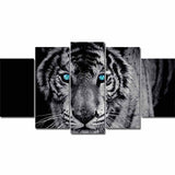 Black and White Tiger Animal Art