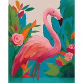 Painting by Numbers Roses Flamingo