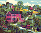 Paint-By-Numbers Village Life