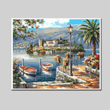 Painting by Numbers Island in Lake italy