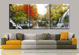 Painting by Numbers Triptych Waterfall