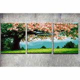 Paint by numbers triptych big tree