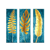 Paint by Numbers for Adults Three Tree Leaves Triptych