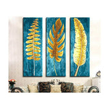 Paint by Numbers for Adults Three Tree Leaves Triptych