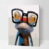Painting by Numbers for Adults Animals Cartoon Frog with Glasses