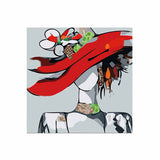 Painting by Numbers for Adults Woman in A Red Hat