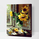 Painting by Numbers for Adults Vase with Sunflowers