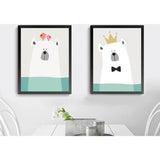 Painting by Numbers for Adults Animals Cartoon Bear with Crown