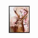 Paint by Numbers for Adults Animals Moose Pink