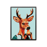 Painting by Numbers Moose with Pizza
