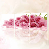 Paint by Numbers for Adults Roses Pink Triptych