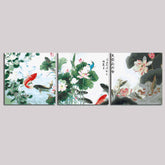 Painting By Numbers Triptych Flowers Asian