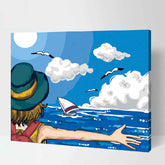 Painting by Numbers for Adults Child by The Sea