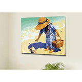 Painting by Numbers Child on The Beach Pictures