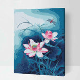 Painting by Numbers Pictures of Water Lilies and Dragonflies