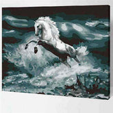 Painting by Numbers for Adults Horse Sea