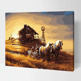 Paint by Numbers for Adults Horse Carriage