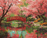 Painting by Numbers for Adults Bridge and Cherry Trees
