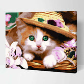 Painting by Numbers Kitten with Hat