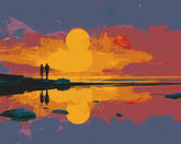 Painting by Numbers for Couple in Love on The Beach