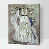 Painting by Numbers Pictures of A Wedding Dress