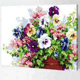 Paint by Numbers for Adults Pansies