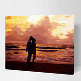 Painting by Numbers for Adults Couple on The Beach