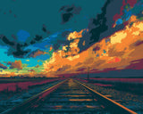 Painting by Numbers Pictures of Train Tracks