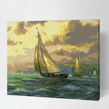 Painting by Numbers for Adults Sailboats in A Storm