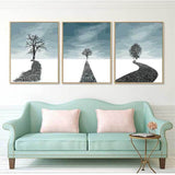 Paint by Numbers Triptych Trees