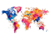 Painting by Numbers World Map Colorful