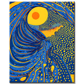 Paint by Numbers Abstract Painting with Sun