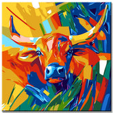 Painting by Numbers Colorful Bulls