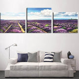 Painting by Numbers Lavender Field Mnz-SS-041- 3-Panel (Triptych)