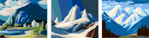Painting by Numbers Landscape Glacier Mountain Landscape