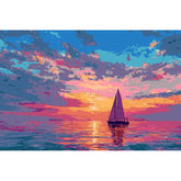 Painting by Numbers Sailboat Colorful