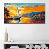 Painting by Numbers Lake Sailboat