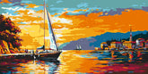 Painting by Numbers Lake Sailboat