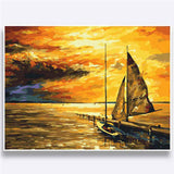 Painting by Numbers Lake Sailboat