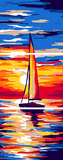 Painting by Numbers Sunrise Sea- 3-Panel (Triptych)