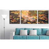 Painting by Numbers Water Lilies- 3-Panel (Triptych) - SS-077