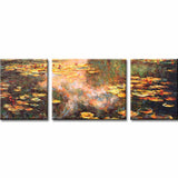Painting by Numbers Water Lilies- 3-Panel (Triptych) - SS-077