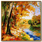 Painting by Numbers forest Stream