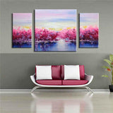 Painting by Numbers Pink Shore- 3-Panel (Triptych)