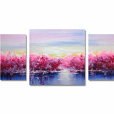 Painting by Numbers Pink Shore- 3-Panel (Triptych)