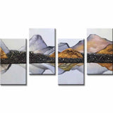 Painting by Numbers Mountain Massif Reflection 4-Panel (Quattro)